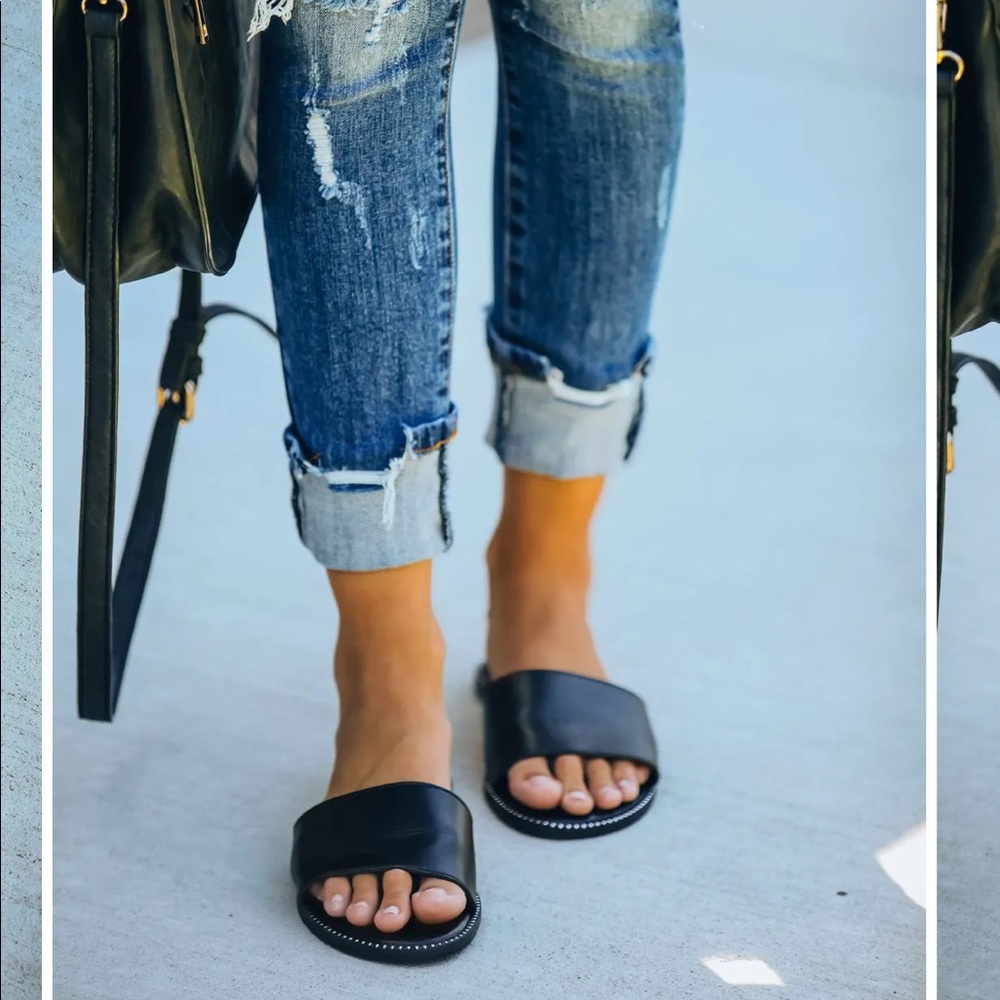 Vici black studded sandals - size 6.5